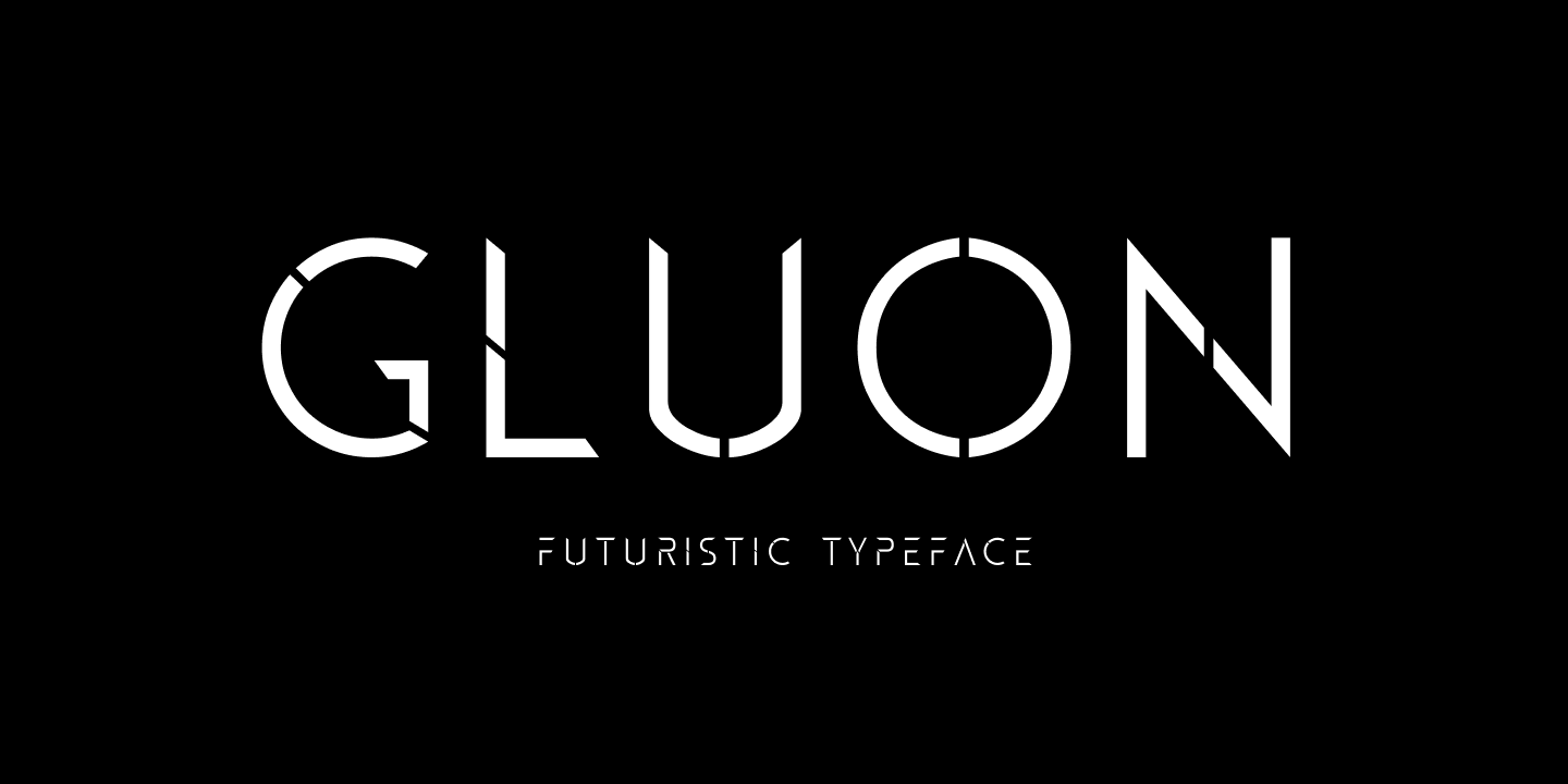 Beispiel einer Gluon-Schriftart